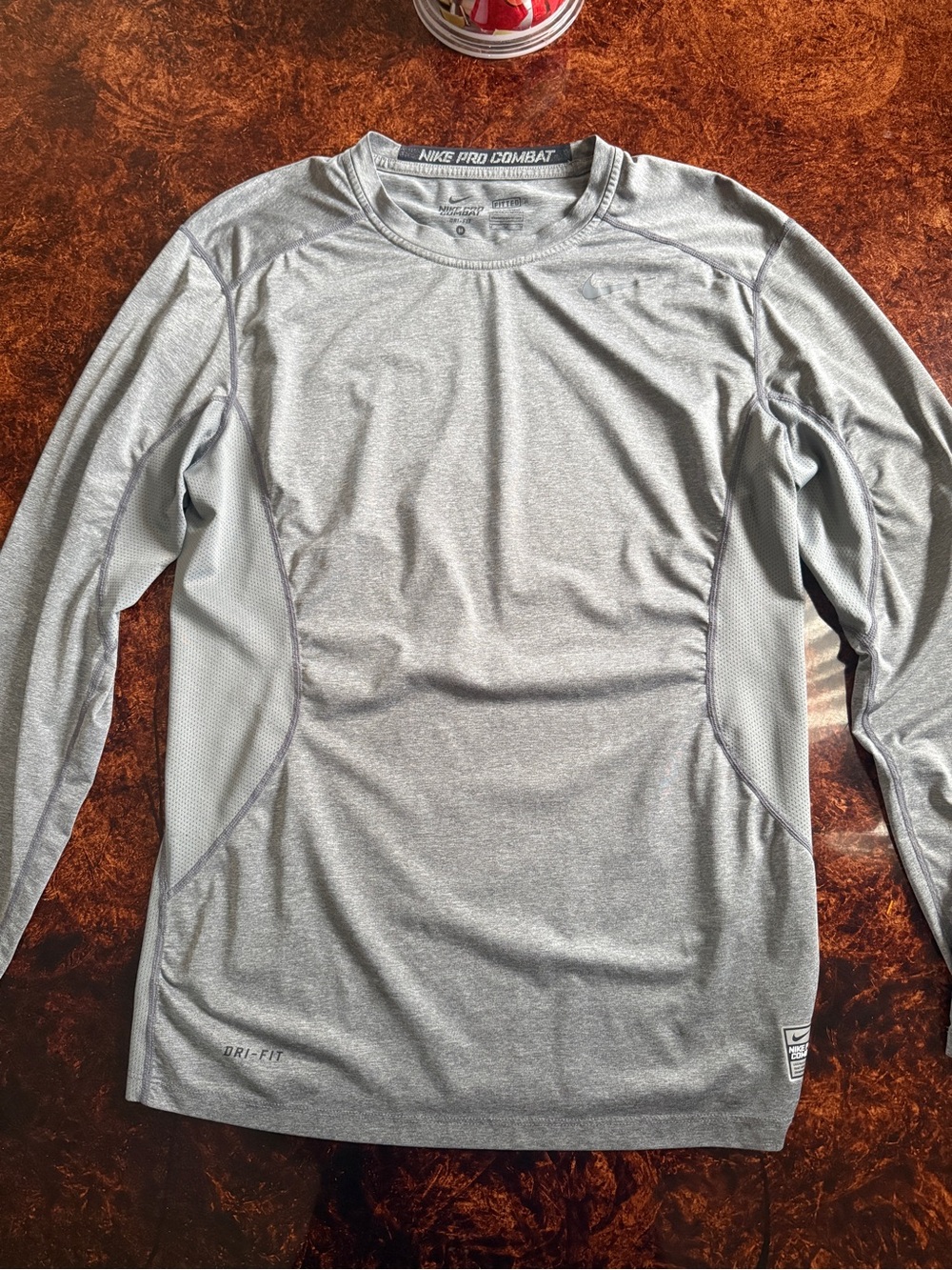 Nike Men's Long-Sleeve Dri-FIT Training Shirt - Heather Gray